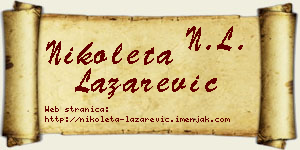 Nikoleta Lazarević vizit kartica